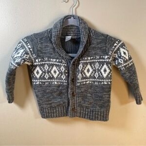 Carter's Charcoal and Ivory Knit Sweater